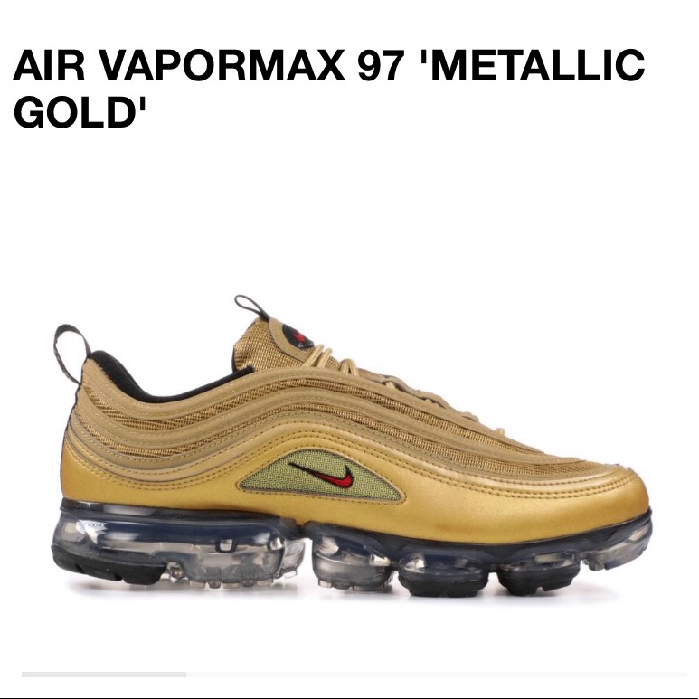 Nike Metallic Gold Vapormax 97